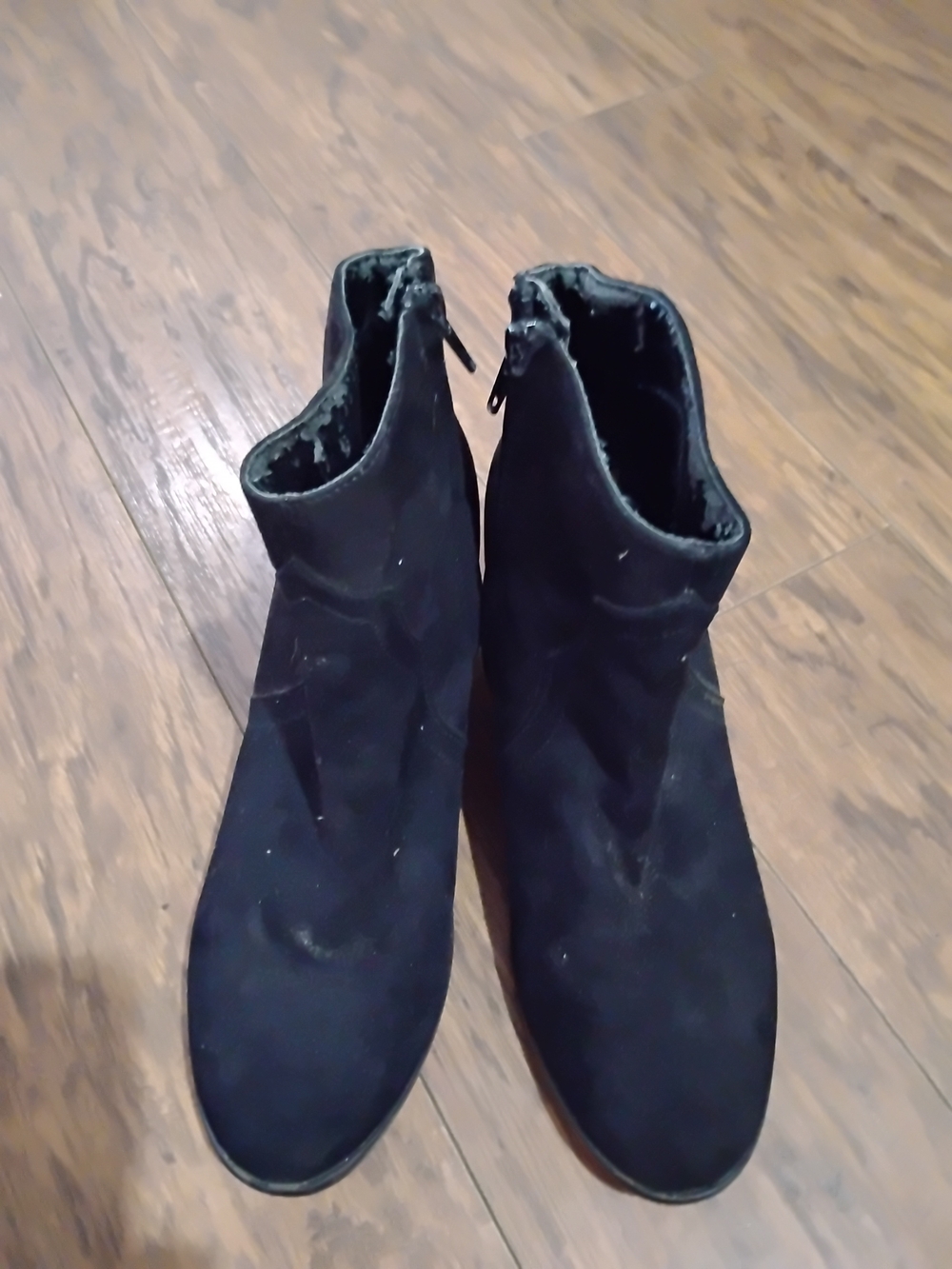 Carlos Santana Black Suede Ankle Booties